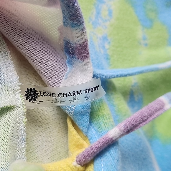 LOVE Charm Sport, multi colored light weight sweatshirt, size small. - Picture 3 of 3